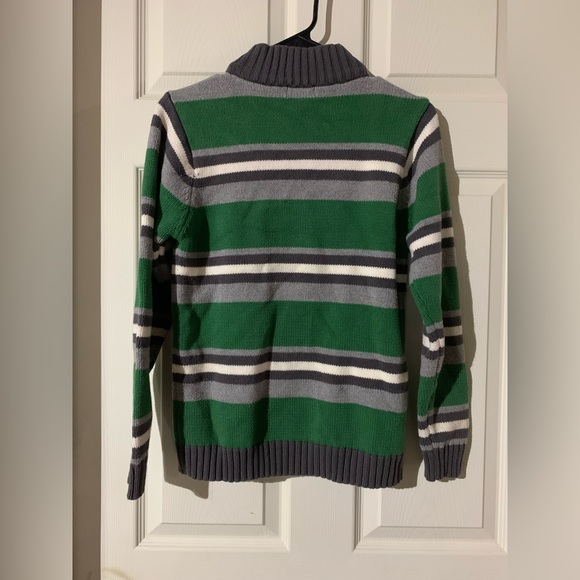 Kids Children’s Place Green Striped Sweater - Picture 6 of 6